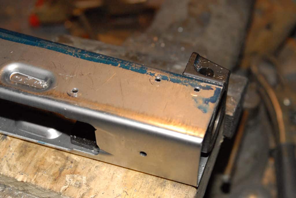 Post It Note Trick for Locating Front Trunnion Holes On An AK Receiver Ronin's Grips