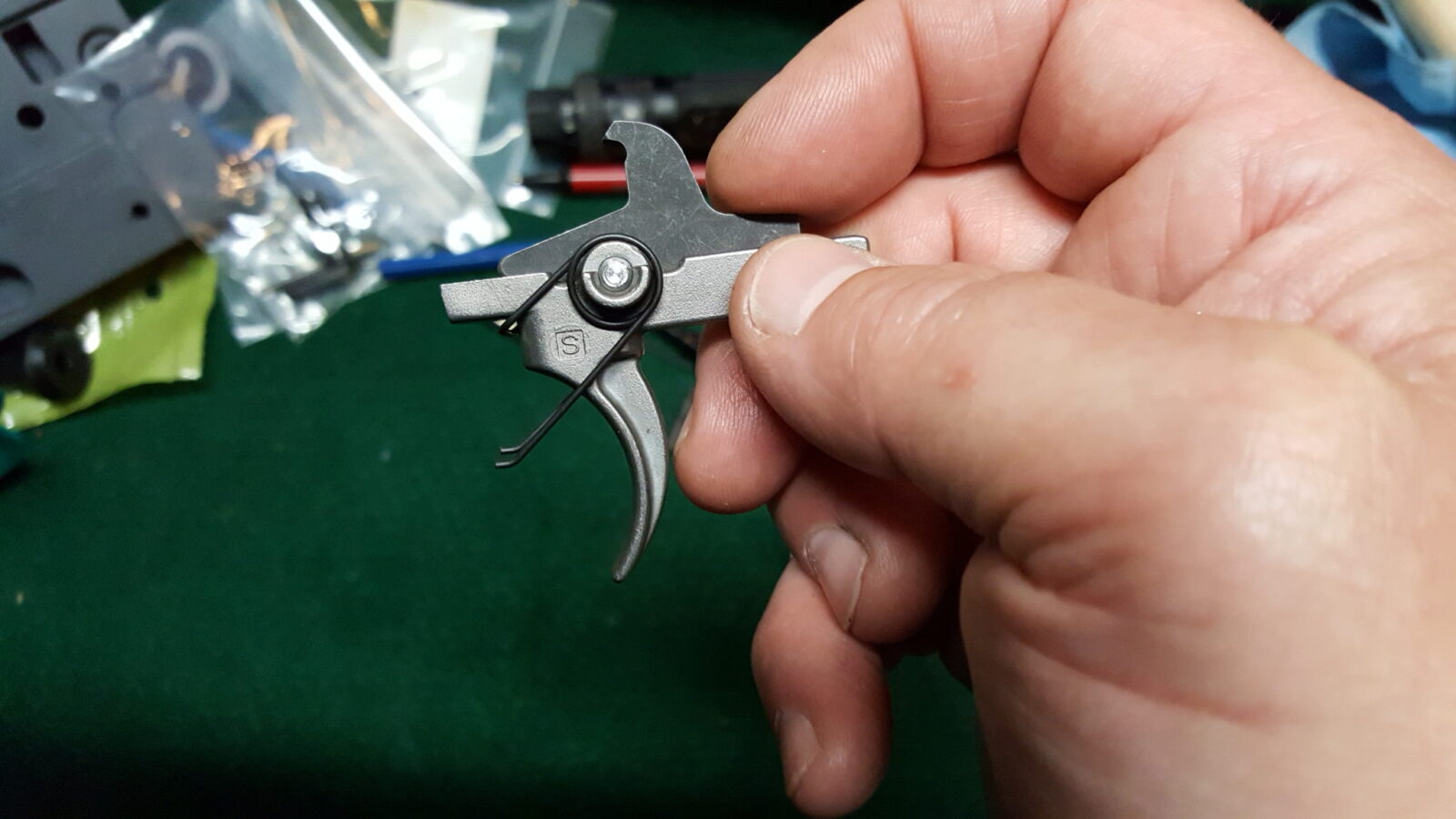 Assembling an AR Lower – Step 5 of 11:  Installing the Trigger Assembly