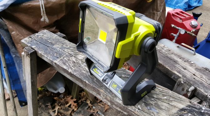 Ryobi P721 Hybrid 20 Watt LED Work Light is Fantastic!!