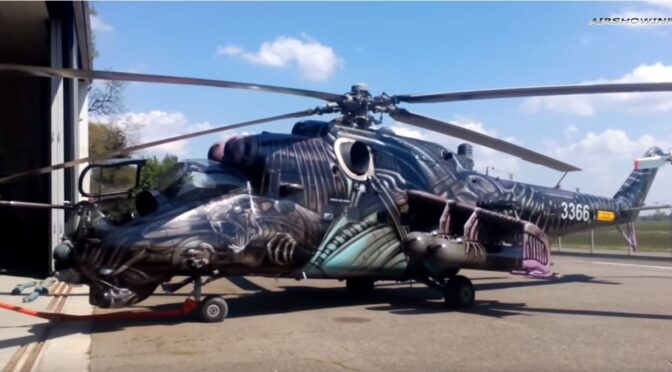 Video:  Birth Of the Alien Tiger Czech Hind Attack Helicopter