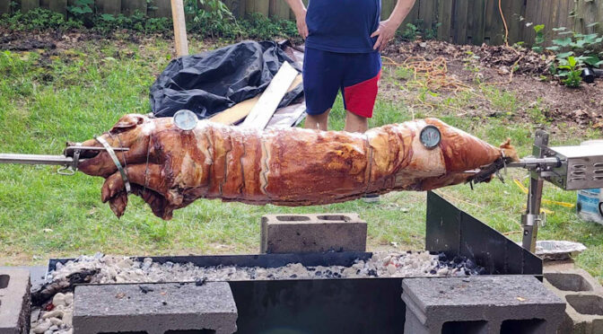 The SpitJack Rotisserie System – Part Two:  Grilling Our First Pig Philippine Lechon Style