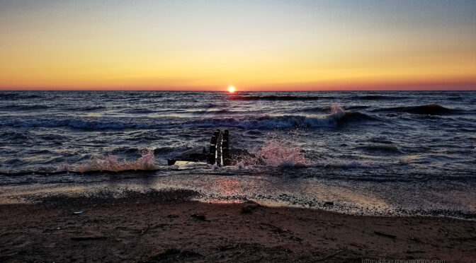 Sunset at Lions Beach, Saint Joseph, MI, July 22, 2019