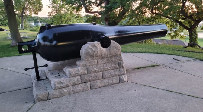 Civil War Monument With an Eleven Inch Dahlgren Gun in Saint Joseph, MI