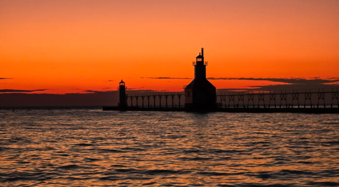 Sunset In Saint Joseph, MI – View From The Pier On August 7th, 2024