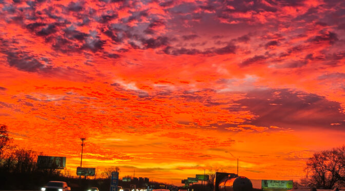 Spectacular Sunset on I94 From Indiana to Illinois