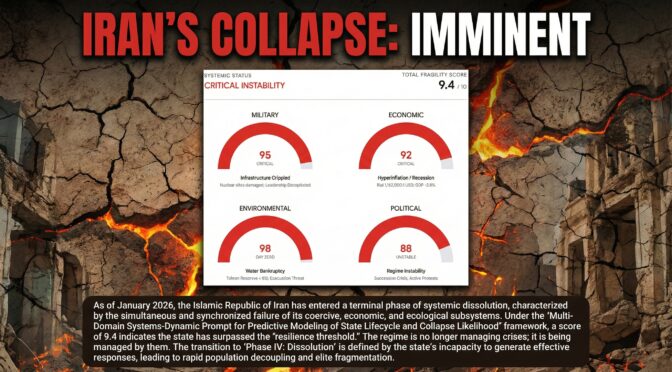 Islamic Republic of Iran Fragility Score: 9.4 / 10 (Critical Systemic Instability) January 2026