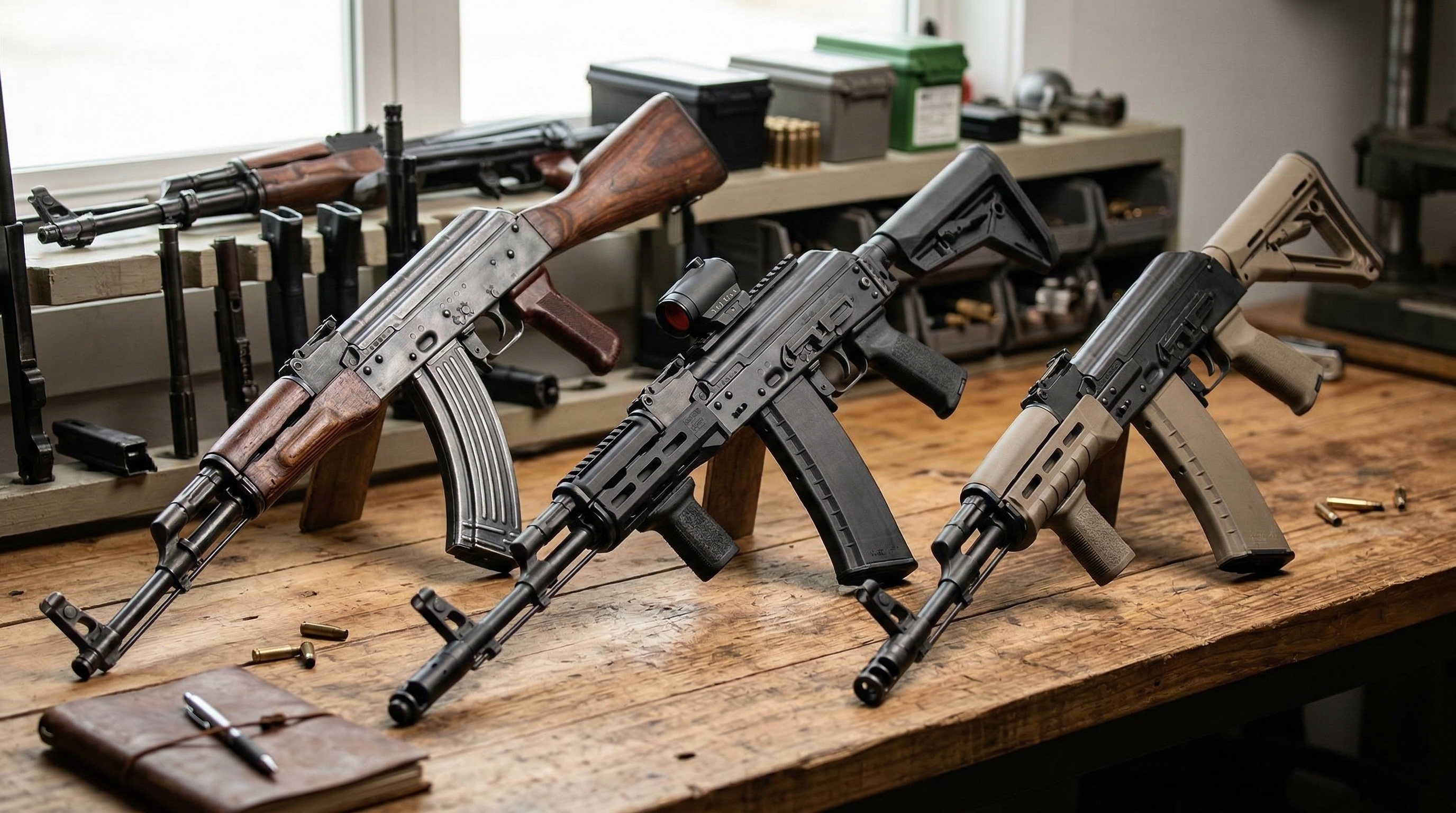 47 Rifle Ak 47 Rifles Wood Furniture Modern Black Tan - Ronin's Grips