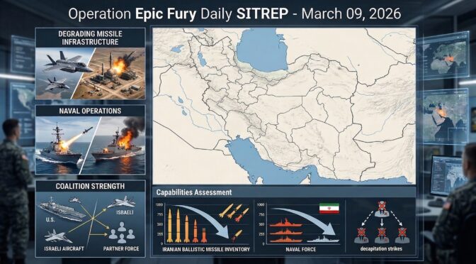 Operation Epic Fury Daily SITREP – March 09, 2026