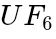 UF6 chemical symbol, uranium hexafluoride