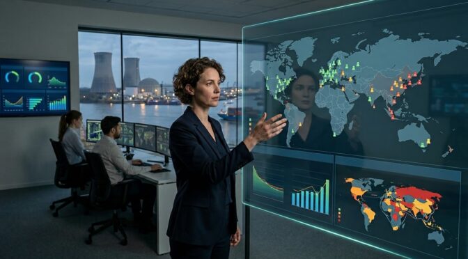 Global nuclear power fleet status analysis on interactive map display