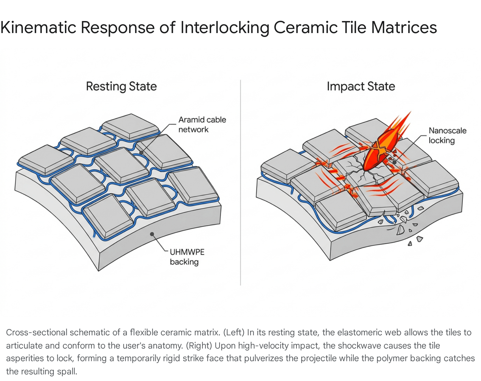 Diagram illustrating the process of removing ceramic