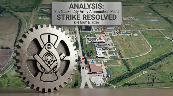 Analysis: 2026 Lake City Army Ammunition Plant strike resolved on May 6, 2026.