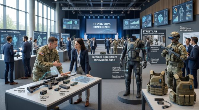 Tactical Equipment Innovation Zone at TTPOA 2026 Conference displays advanced gear.
