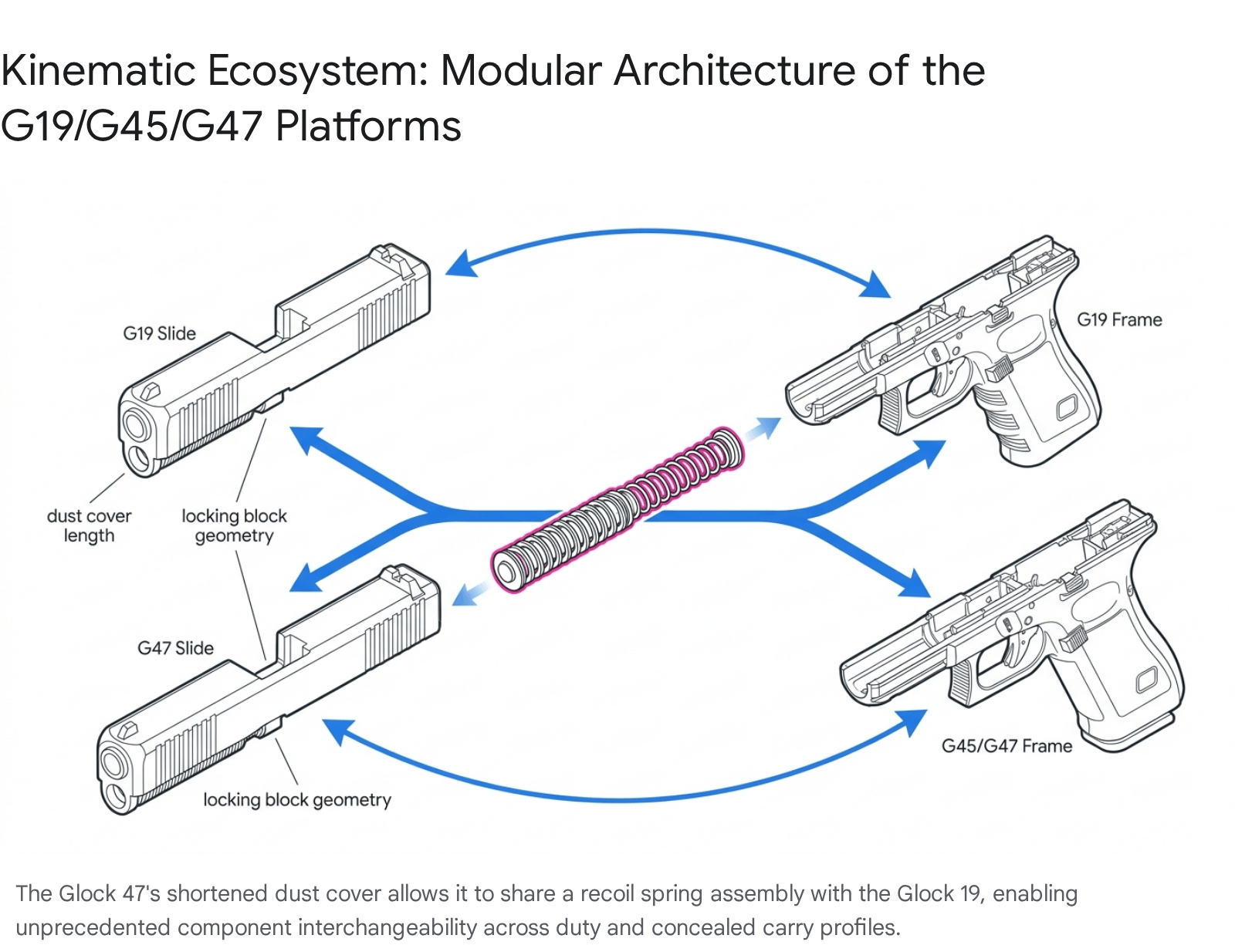 Diagram of modular G9/G9 firearm architecture