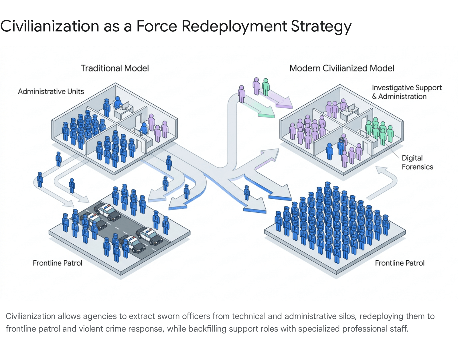 diagram of people collaborating on police civilian