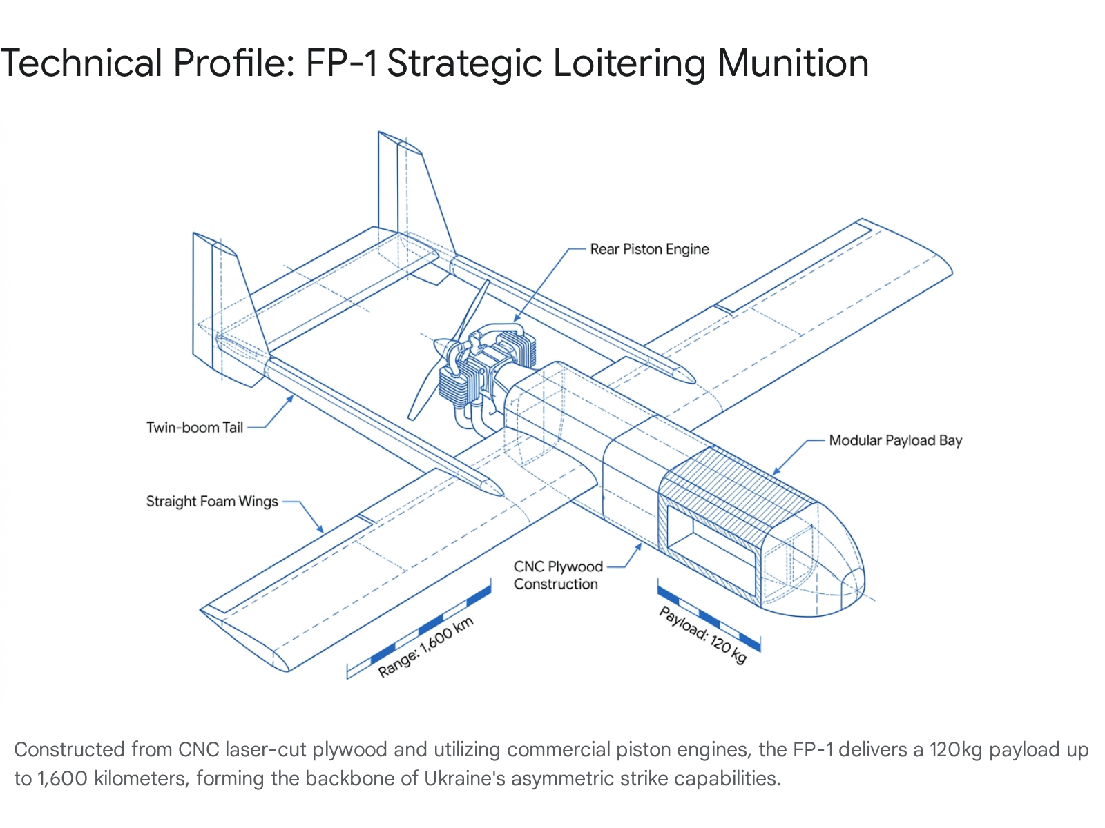 Diagram of a plane with labeled parts relevant to