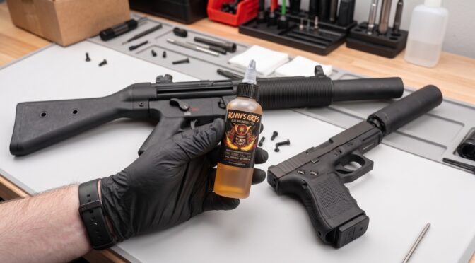Chemical Compatibility of Ronin’s Grips High Reliability Oil (HRO) with Modern Firearm Polymers