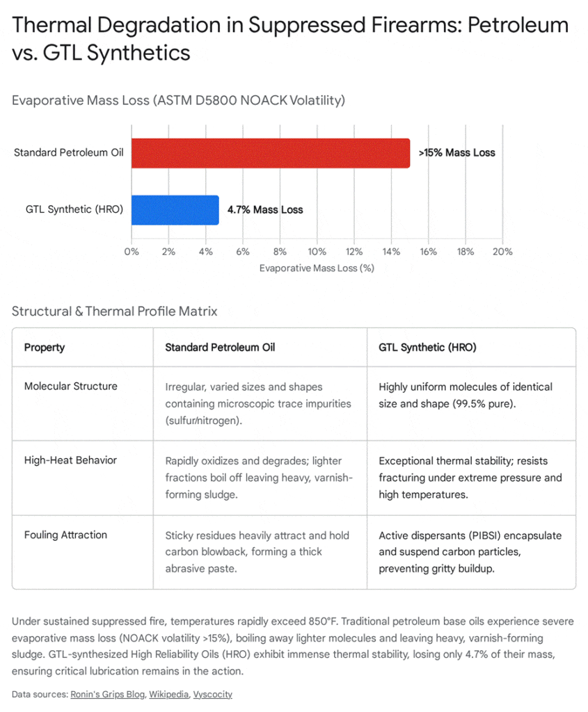 Petroleum vs. GTL synthetic oils: evaporative mass loss and structural/thermal profiles.