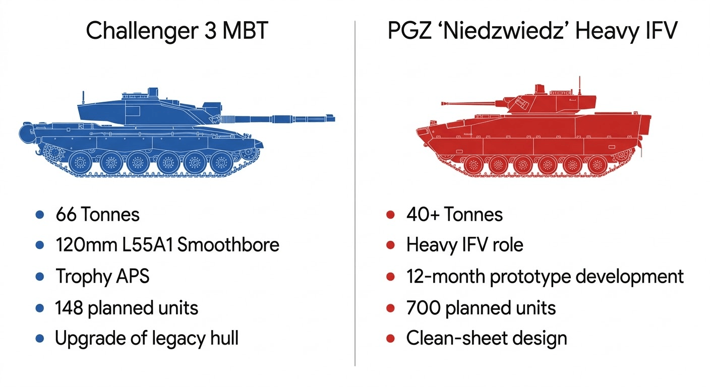 Comparison of different types of tanks