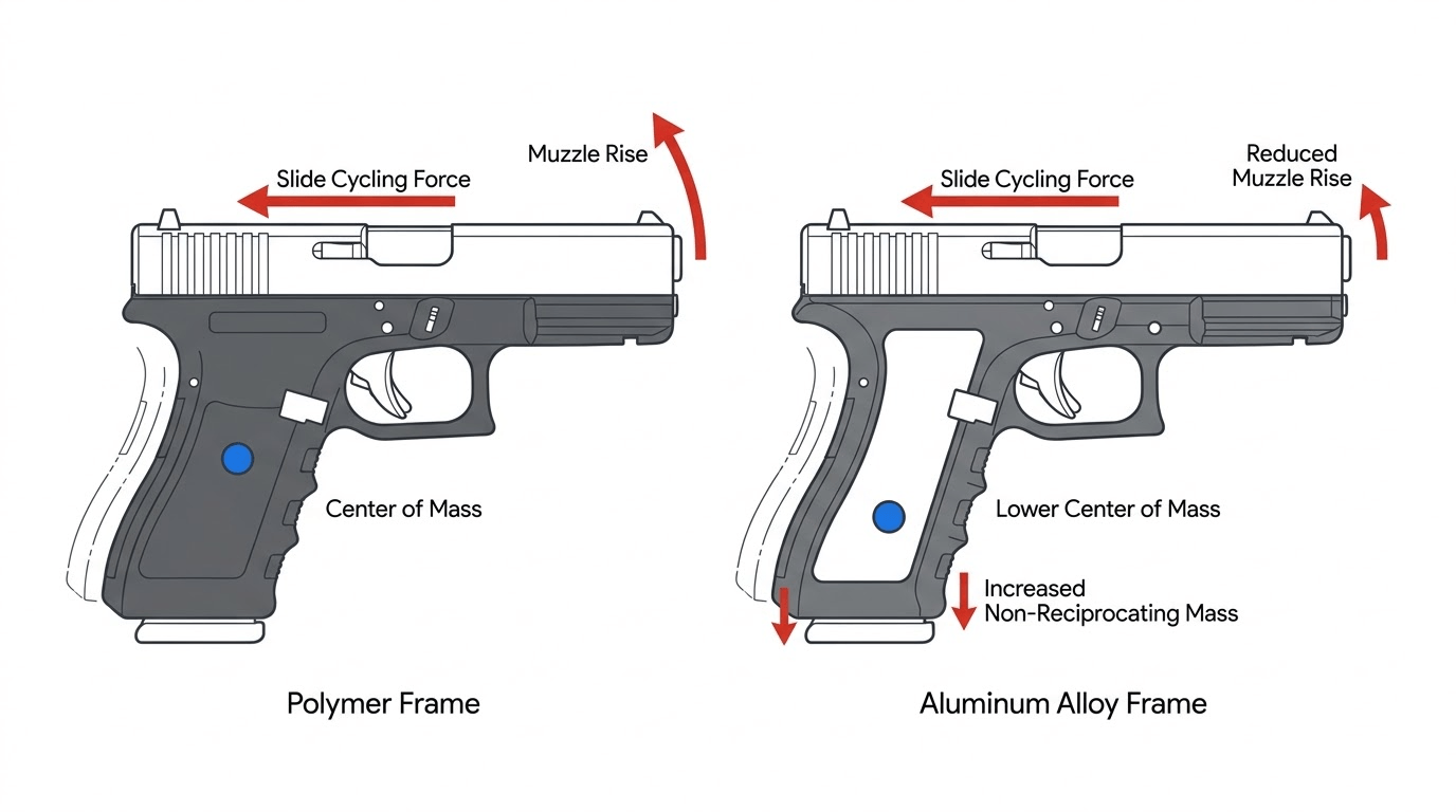Diagram of a law enforcement sidearm with